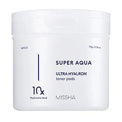 Missha Super Aqua Ultra Hyalron Toner Pads - drėkinamosios pagalvėlės, 90 vnt. 