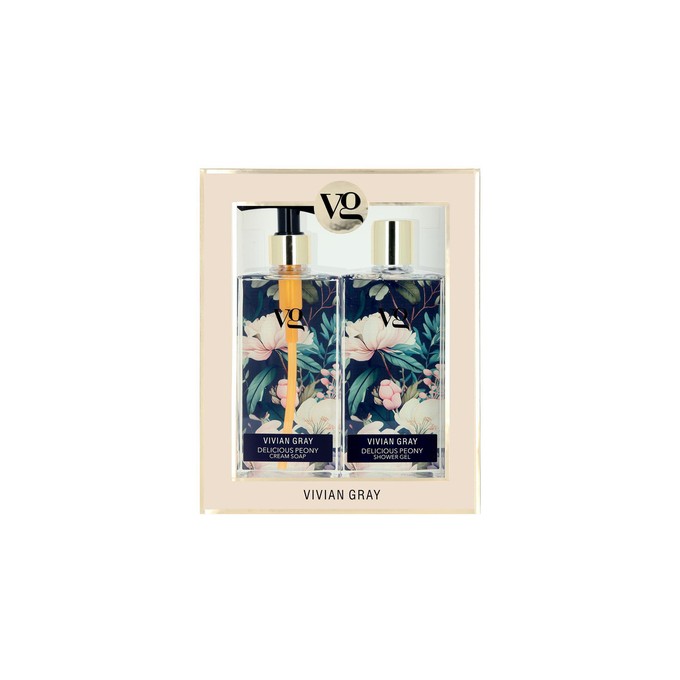 Vivian Gray Delicious Peony Set Cream Set - dovanų rinkinys