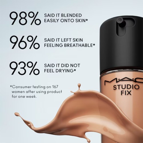 MAC Studio Fix Fluid SPF 15 - matinis makiažo pagrindas su SPF 15, 30 ml - NW18