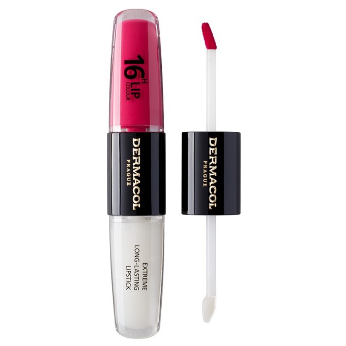 Dermacol 16H Lip Colour Extreme Long-Lasting Lipstick - ilgai išliekantys lūpų dažai ir blizgesys