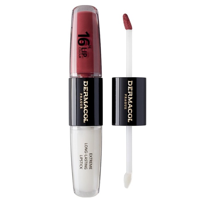 Dermacol 16H Lip Colour Extreme Long-Lasting Lipstick - ilgai išliekantys lūpų dažai ir blizgesys