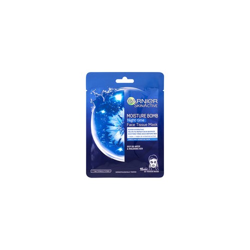GARNIER Moisture Bomb Night-time Face Tissue Mask - Moisturizing regenerating night textile mask 32