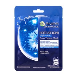 GARNIER Moisture Bomb Night-time Face Tissue Mask - Moisturizing regenerating night textile mask 32