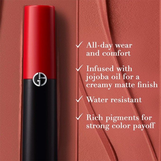 Armani Lip Power - ilgai išliekantys lūpų dažai, 3,1 g - 400 Four Hundred