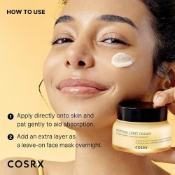 COSRX Propolis Light Cream - drėkinamasis odos kremas su propoliu, 65 ml