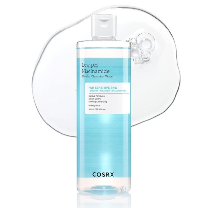 COSRX Niacinamide Micellar Cleansing Water - kasdienis švelnus veido prausiklis, 400 ml