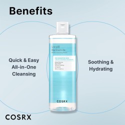 COSRX Niacinamide Micellar Cleansing Water - kasdienis švelnus veido prausiklis, 400 ml