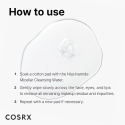 COSRX Niacinamide Micellar Cleansing Water - kasdienis švelnus veido prausiklis, 400 ml