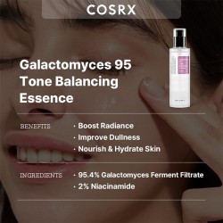 COSRX Galactomyces 95 Tone Balancing Essence - tonus balansuojanti odos esencija, 100 ml