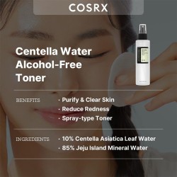 COSRX Centella Water Alcohol-Free Toner - purškiamas dos tonikas be alkoholio, 150 ml