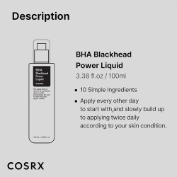 COSRX BHA Blackhead Power Liquid - šveičiamasis inkštirų tonikas, 100 ml