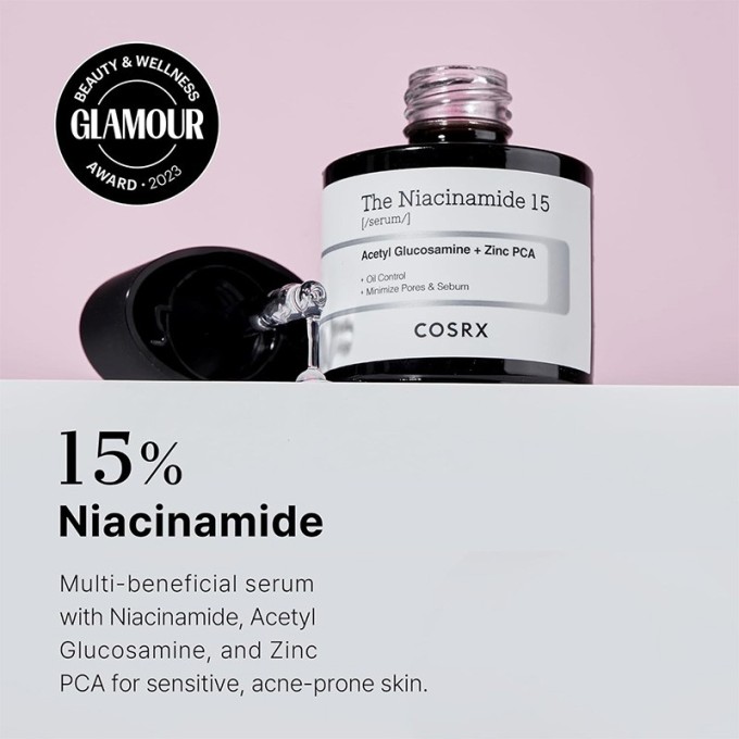 COSRX The Niacinamide 15 Serum - veido serumas su niacinamidu, 20 ml