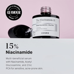 COSRX The Niacinamide 15 Serum - veido serumas su niacinamidu, 20 ml