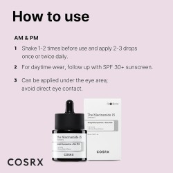 COSRX The Niacinamide 15 Serum - veido serumas su niacinamidu, 20 ml