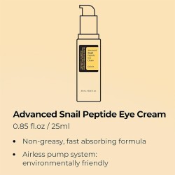 COSRX Advanced Snail Peptide Eye Cream - drėkinamasis ir maitinamasis paakių kremas su peptidais