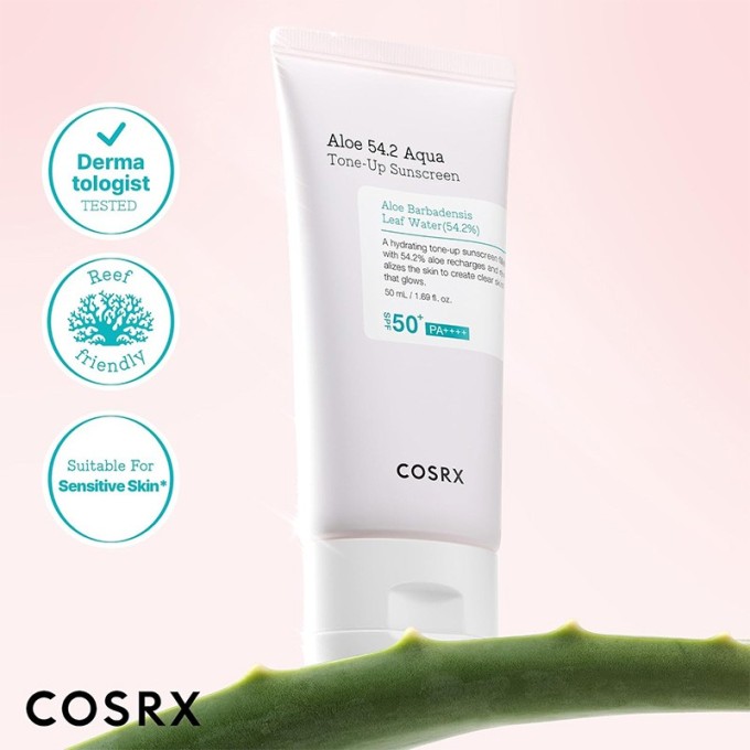 COSRX Aloe 54.2 Aqua SPF 50+ Tone-Up Sunscreen - Opalovací krém 50 ml