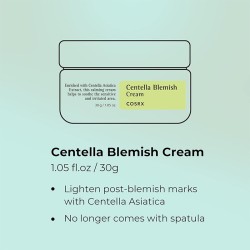 COSRX Centella Blemish Cream - kremas nuo spuogų, 30 g
