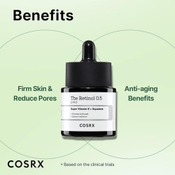 COSRX Retinol Oil 0.5 - senėjimą stabdantis serumas su retinoliu, 20 ml