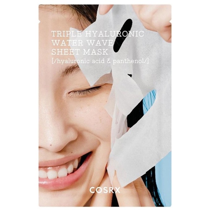 COSRX Hydrium Triple Hyaluronic Water Sheet Mask - triguba hialurono rūgšties lakštinė kaukė, 20 ml