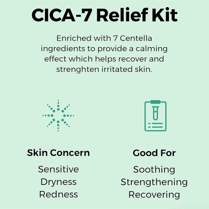 COSRX Pure Fit Cica-7 Kit - odos priežiūros rinkinys, 55 ml