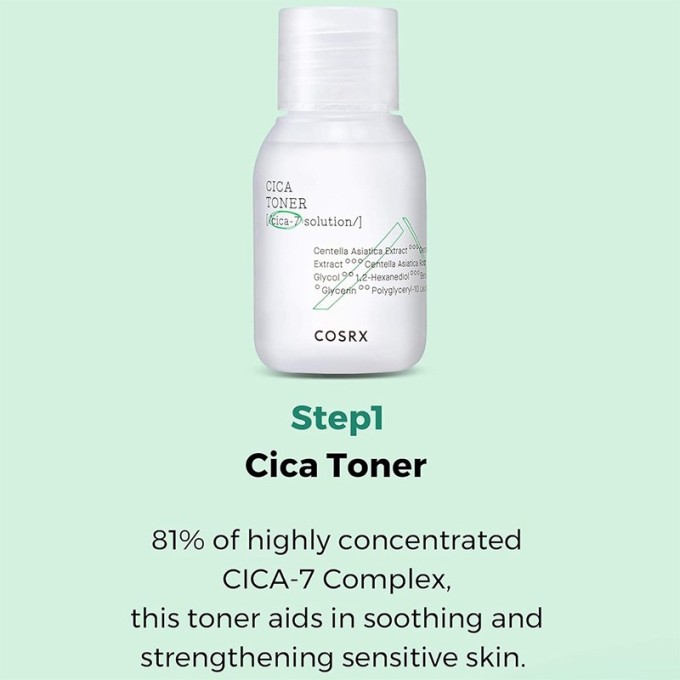 COSRX Pure Fit Cica-7 Kit - odos priežiūros rinkinys, 55 ml