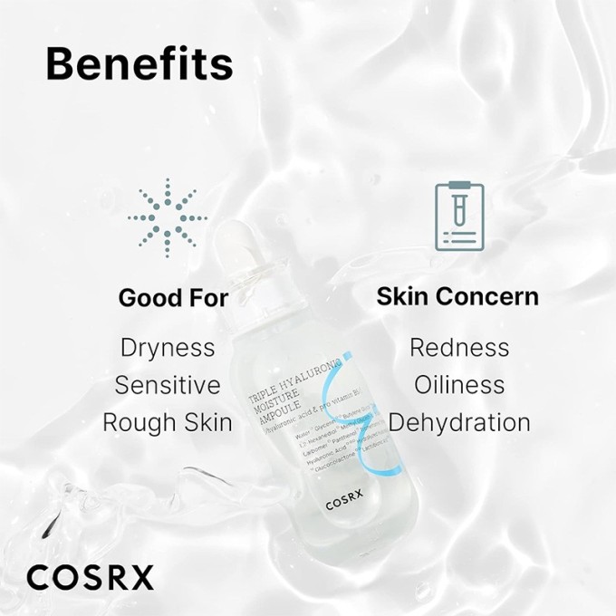 COSRX Hydrium Triple Hyaluronic Moisture Ampoule - giliai drėkinantis odos serumas, 40 ml