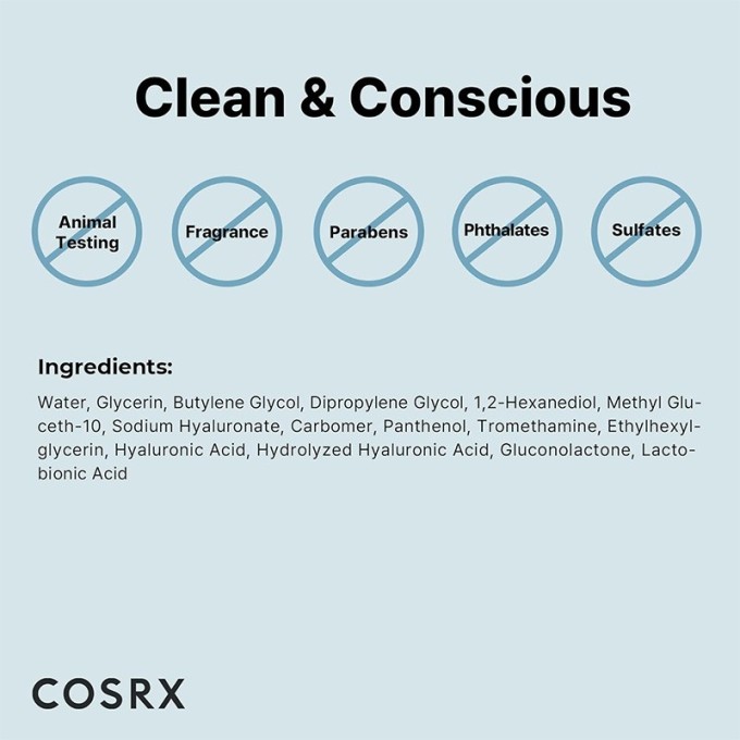 COSRX Hydrium Triple Hyaluronic Moisture Ampoule - giliai drėkinantis odos serumas, 40 ml