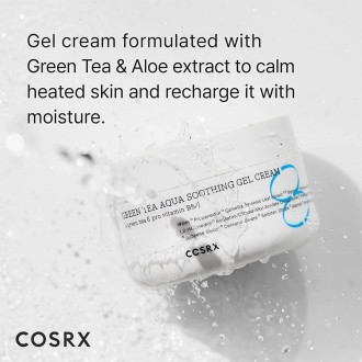 COSRX Hydrium Green Tea Aqua Soothing Gel Cream - raminamasis gelinis kremas, 50 ml 2