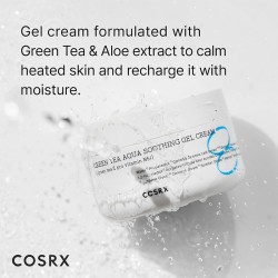 COSRX Hydrium Green Tea Aqua Soothing Gel Cream - raminamasis gelinis kremas, 50 ml