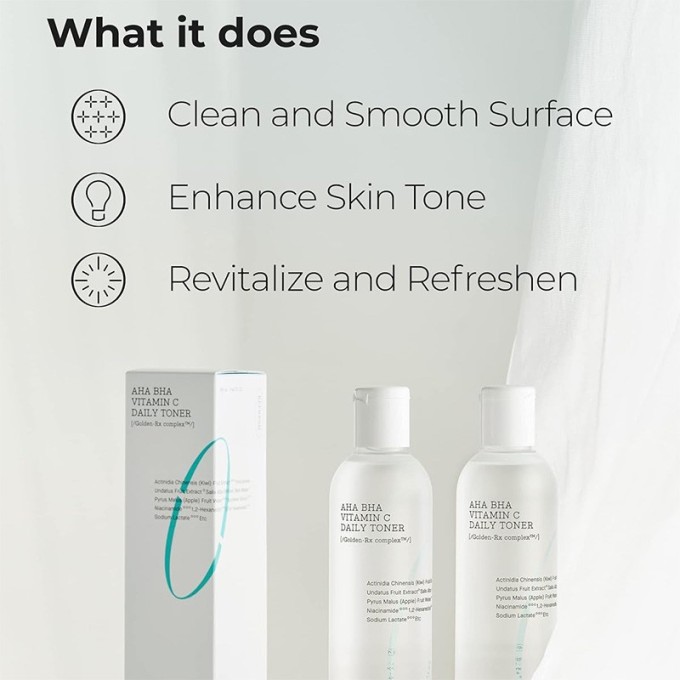 COSRX AHA BHA Vitamin C Daily Toner - kasdienis tonikas su AHA ir BHA rūgštimis bei vitaminu C, 150