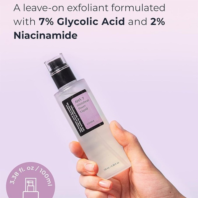 COSRX AHA 7 Whitehead Power Liquid - šveičiamasis tonikas veidui ir kūnui, 100 ml