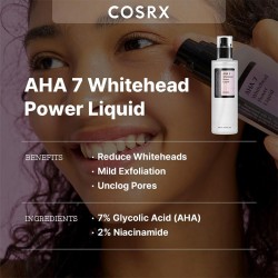 COSRX AHA 7 Whitehead Power Liquid - šveičiamasis tonikas veidui ir kūnui, 100 ml