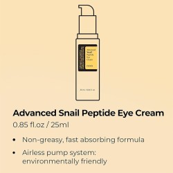 COSRX Advanced Snail Peptide Eye Cream - drėkinamasis ir maitinamasis paakių kremas su peptidais
