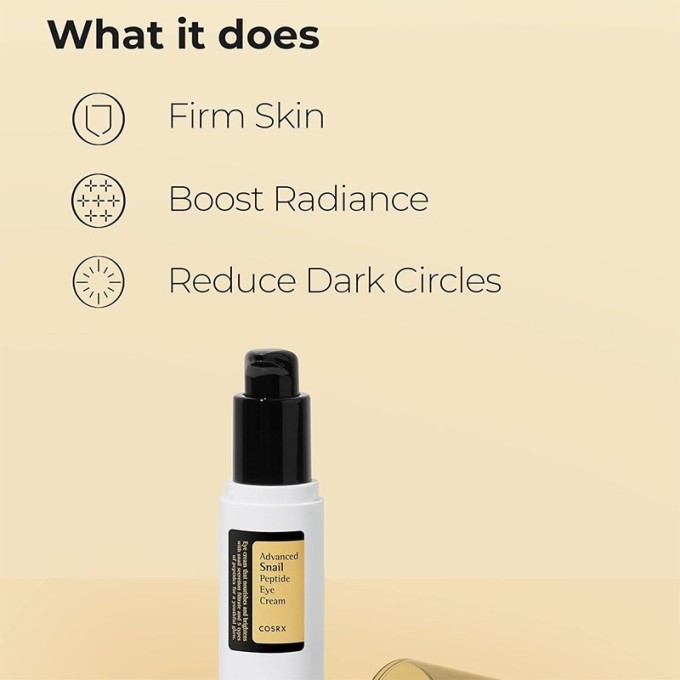 COSRX Advanced Snail Peptide Eye Cream - drėkinamasis ir maitinamasis paakių kremas su peptidais