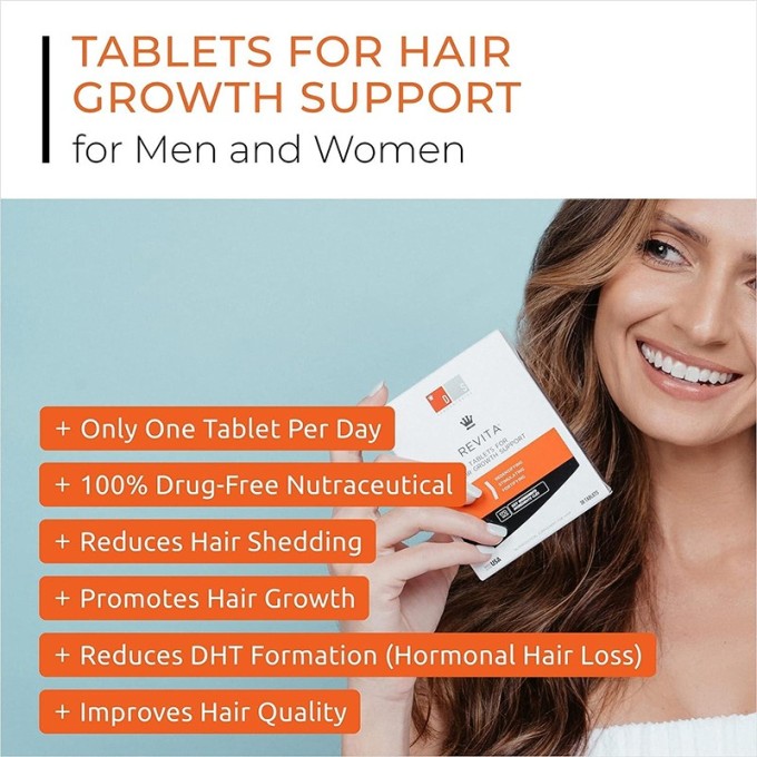DS Laboratories Revita Tablets For Hair Growth Support - plaukų augimą skatinantis papildas, 90 vnt.