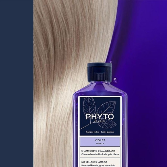 Phyto Professional Purple No Yellow Shampoo - violetinis šampūnas, neutralizuojantis geltonus
