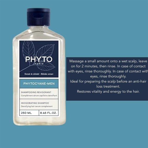 Phyto Professional Phytocyane Men Invigorating Shampoo - plaukų slinkimą stabdantis šampūnas