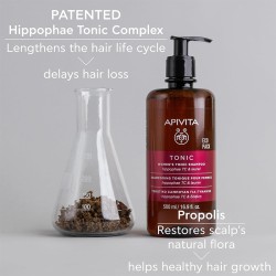 Apivita Women's Tonic Shampoo - šampūnas nuo plaukų slinkimo moterims, 500 ml