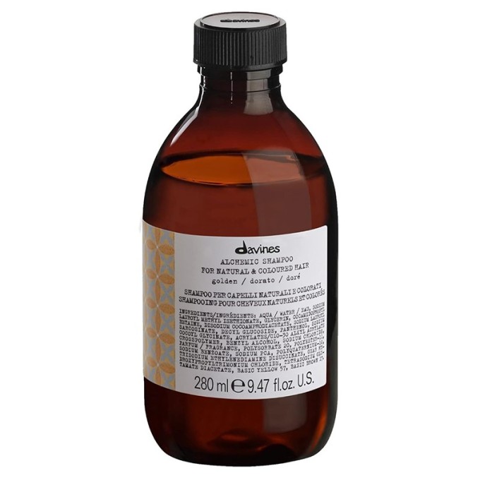 Davines Alchemic Shampoo Golden - spalvą paryškinantis šampūnas šviesiems plaukams, 250 ml