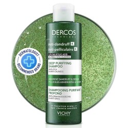 Vichy Dercos K Deep Purifying Shampoo - šampūnas nuo pleiskanų su šveitimo efektu, 250 ml