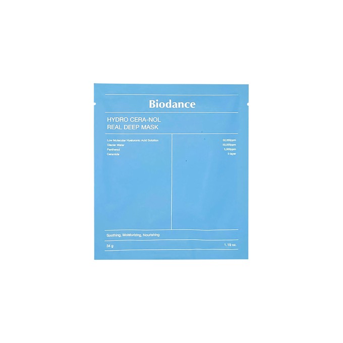 Biodance Hydro Cera-Nol Real Deep Mask - kaukė intensyviam drėkinimui, 34 g