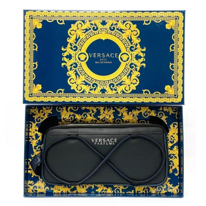 Versace Eros dovanų rinkinys vyrams - EDT 100 ml, mini EDT 10 ml ir kosmetinė