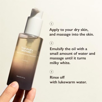 Haruharu Wonder Black Rice Moisture Deep Cleansing Oil Vegan - drėkinamasis ir švelniai valantis 2