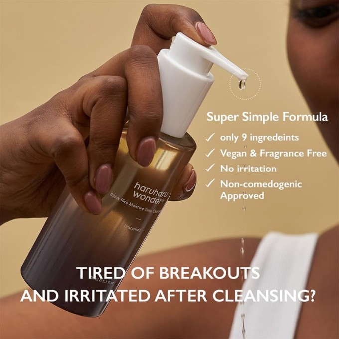 Haruharu Wonder Black Rice Moisture Deep Cleansing Oil Vegan - drėkinamasis ir švelniai valantis