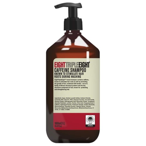Triple Eight Caffeine Shampoo - šampūnas su kofeinu, 1000 ml