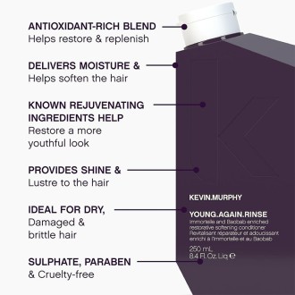Kevin Murphy Young.Again.Rinse Softening Conditioner - atkuriamasis kondicionierius, 250 ml 2
