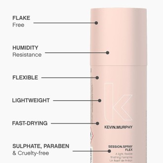 Kevin Murphy Session Spray Flex - lengvos fiksacijos plaukų lakas, 100 ml 2