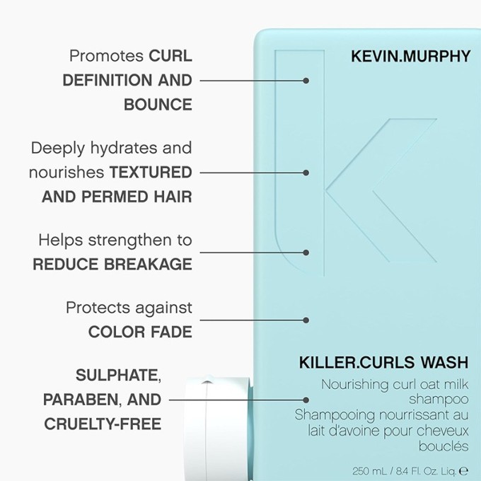 Kevin Murphy Killer.Curls Wash Nourishing Curl Oat Milk Shampoo - šampūnas garbanotiems plaukams