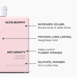 Kevin Murphy Anti Gravity Oil Free Volumiser - apimties ir tekstūros suteikiantis losjonas, 150 ml