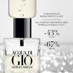 Armani Acqua di Gio Man Eau de Parfum EDP vyriškų kvepalų papildymas, 150 ml